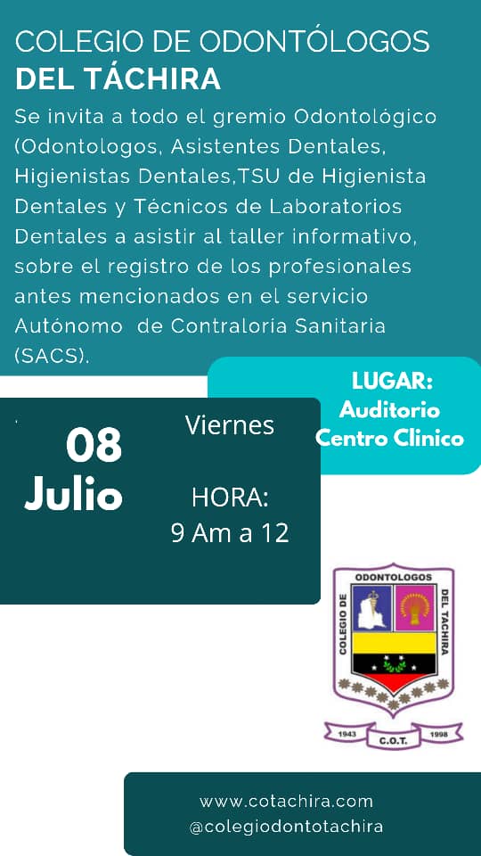 Taller sobre el «Registro de Profesionales del Gremio Odontológico en el SACS»